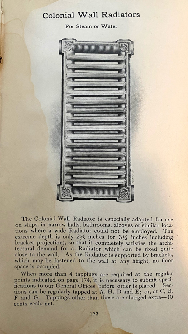 American Radiator Company Colonial Wall Radiator