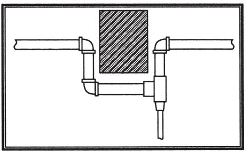 piping under steel beam