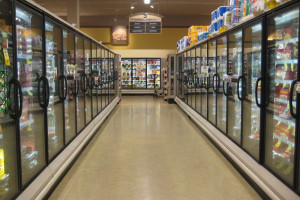 frozen food aisle radiant heating