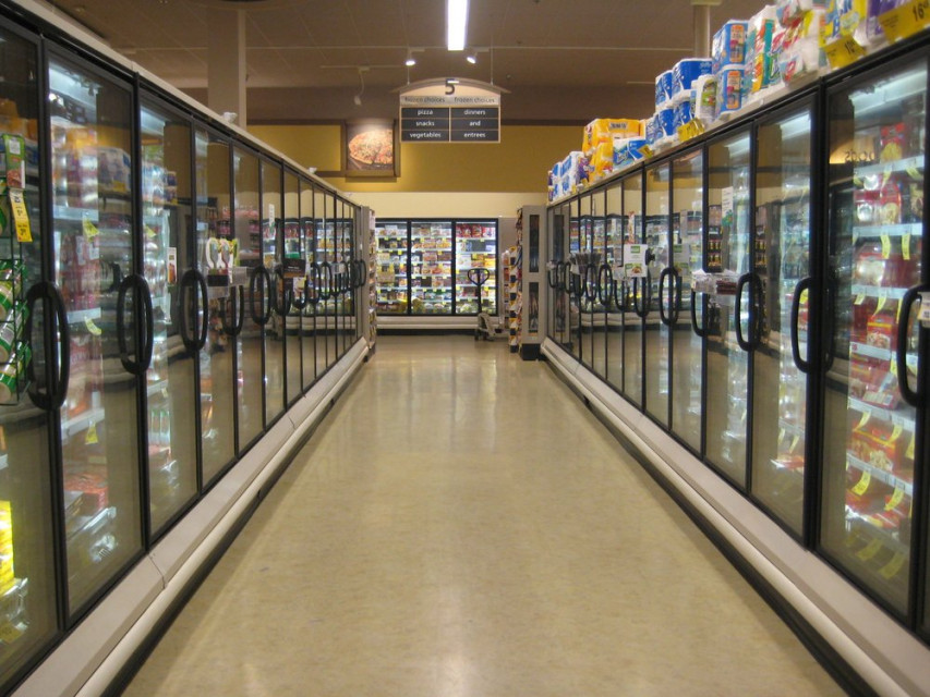 frozen food aisle radiant heating