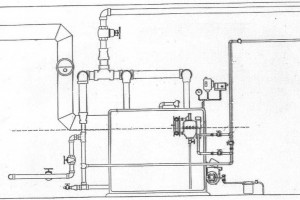 near boiler steam piping