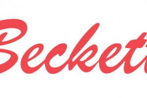 Beckett freestanding brushscript red