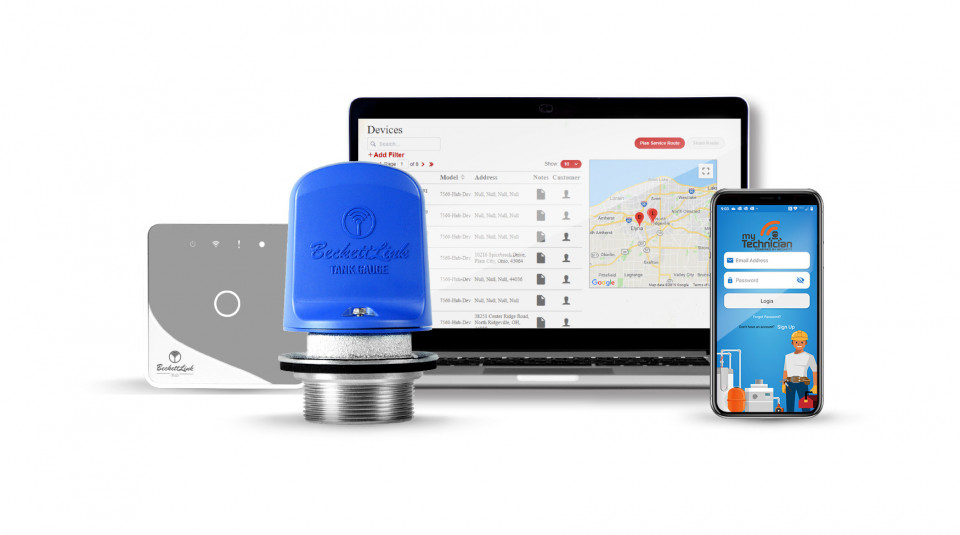 BeckettLink Connected Tank Gauge System white