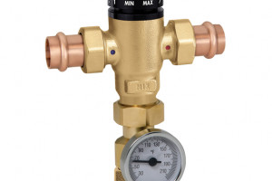 PR Caleffi 521 Thermostatic Mixing Valve with Press